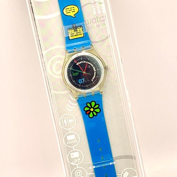Designer Swatch Watch Blue Icon #SKK125 2002 - Picture 3 of 3
